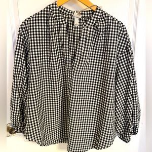 black and white seersucker gingham nwt